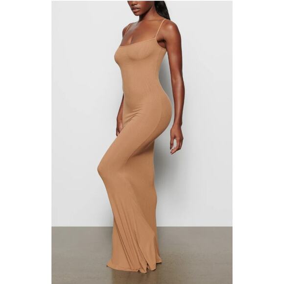 skims soft lounge long slip dress - Picture 2 of 8